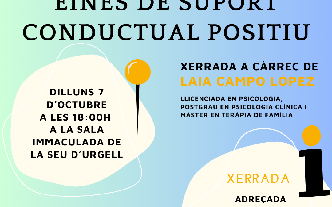 Integra Pirineos organiza una charla sobre apoyo conductual positivo en la Seu d’Urgell